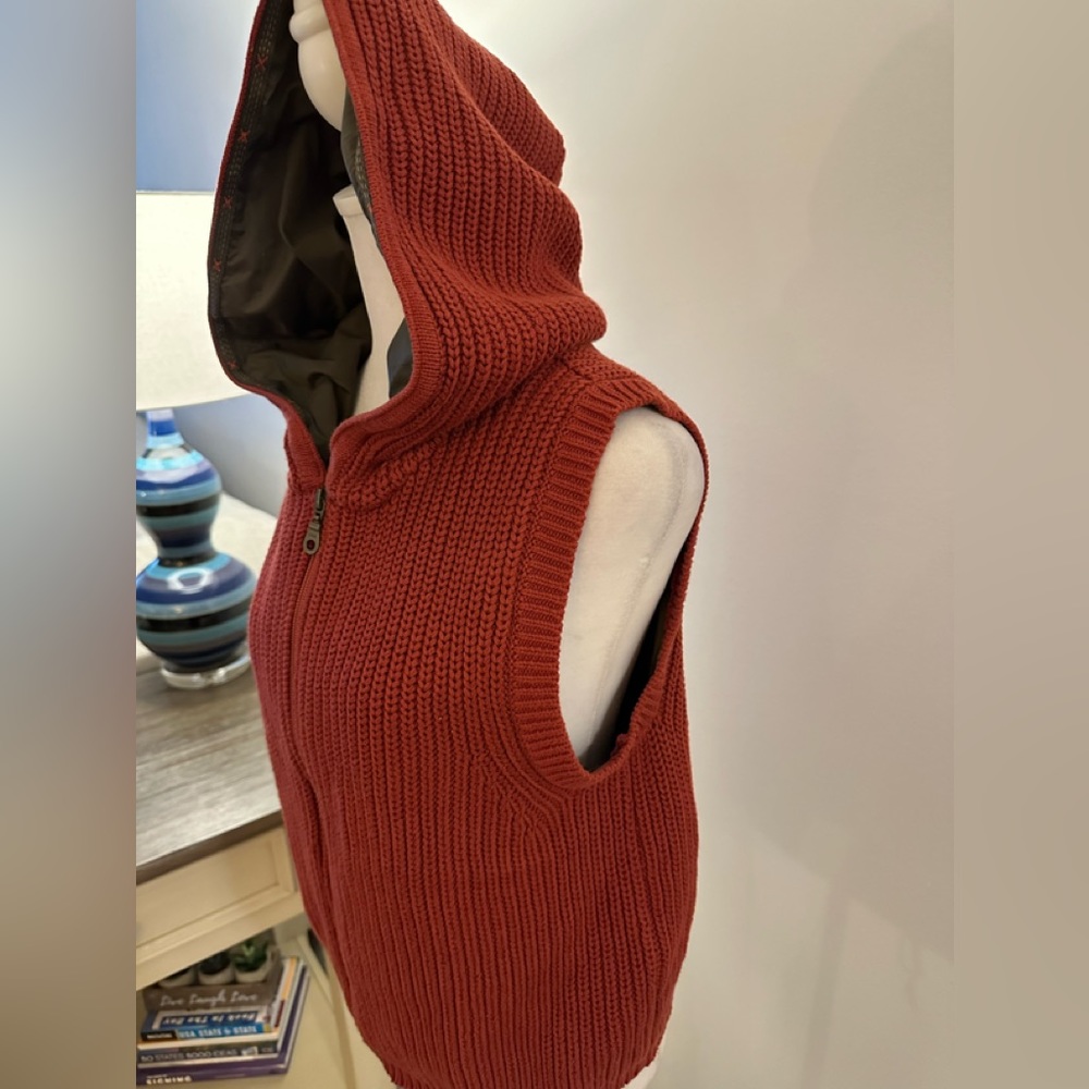 Woolrich Knit Hooded Sweater Vest - Size M - Picture 4 of 10